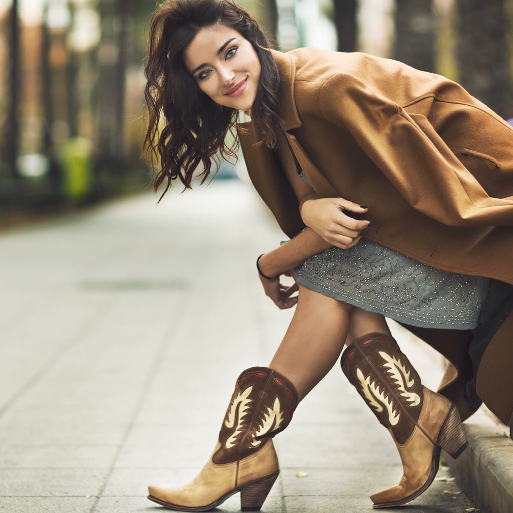 sendra-boots-15351-gorca-flo-miele-tabaco-damen-cowboystiefel image 3