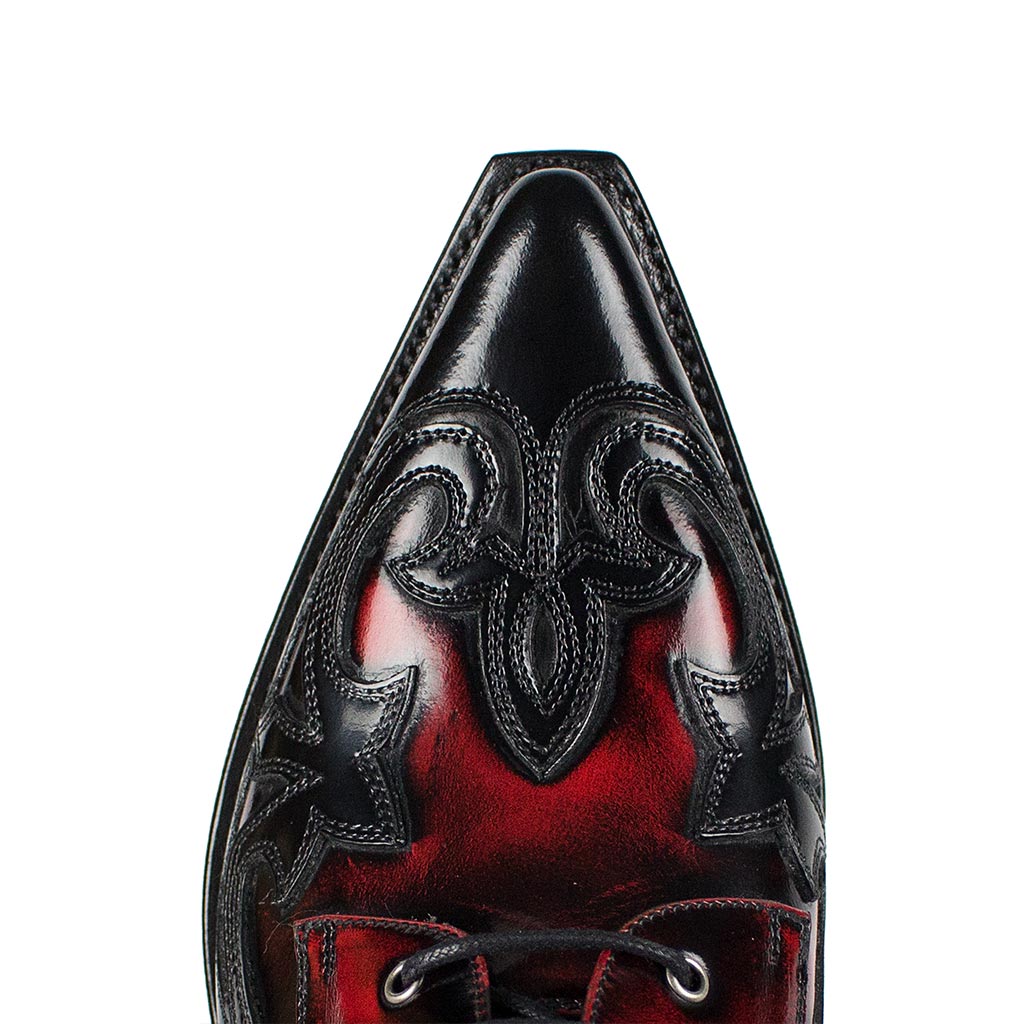 sendra-boots-10066-mezcal-flora-rojo-western-schuh-rot-mit-stickerei image 5