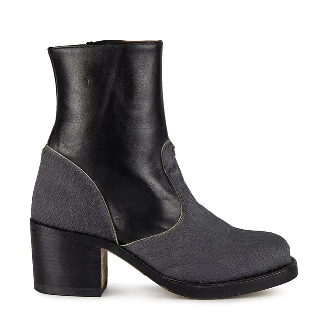 sendra-boots-r1836-gris-negro-damen-biker-westernstiefel-grau-schwarz image 1