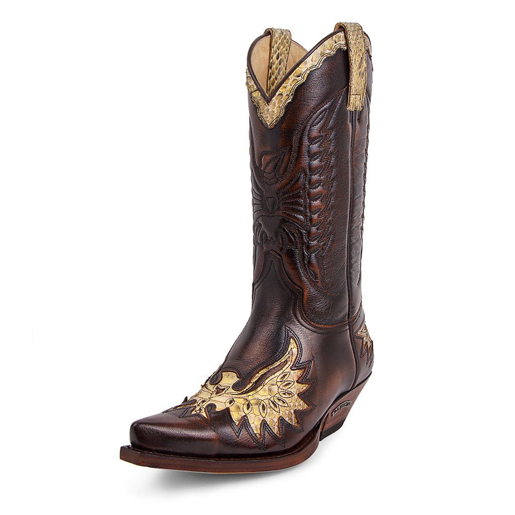 sendra-boots-7106-cuervo-cowboy-exotic-boot-piton-natur image 2