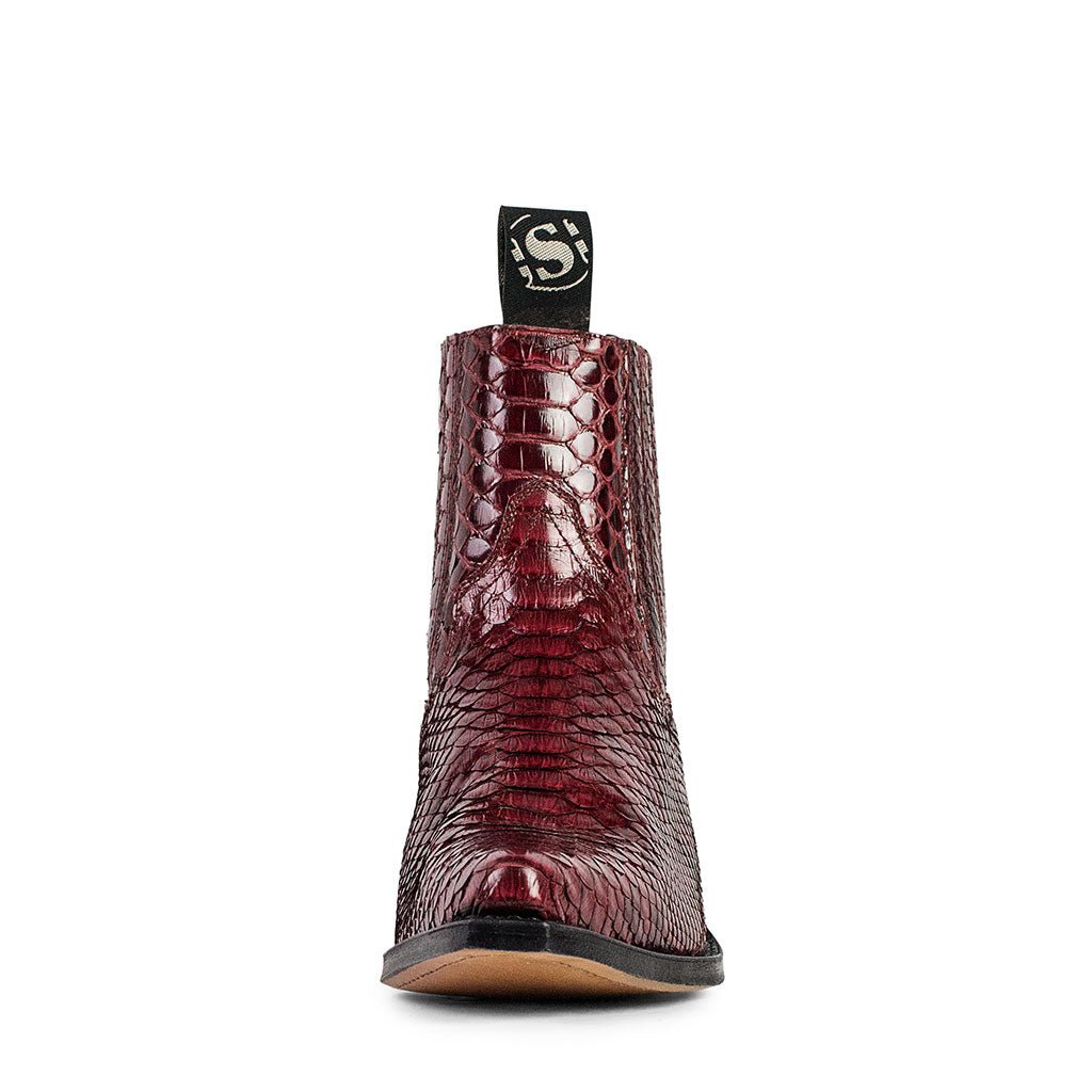 sendra-boots-4375-pico-piton-barriga-vino-exotic-boots-pythonleder-weinrot image 5