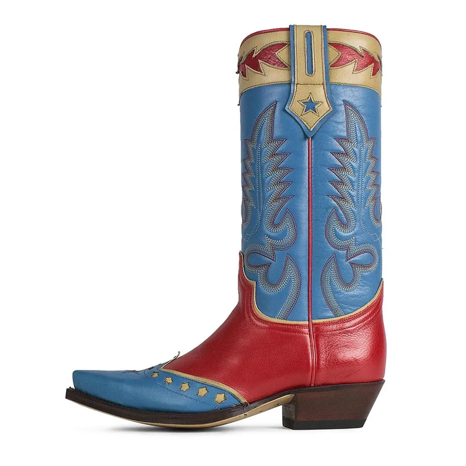 sendra-boots-18309-cuervo-jupiter-rojo-salvaje-bluete-cowboy-boots image 1