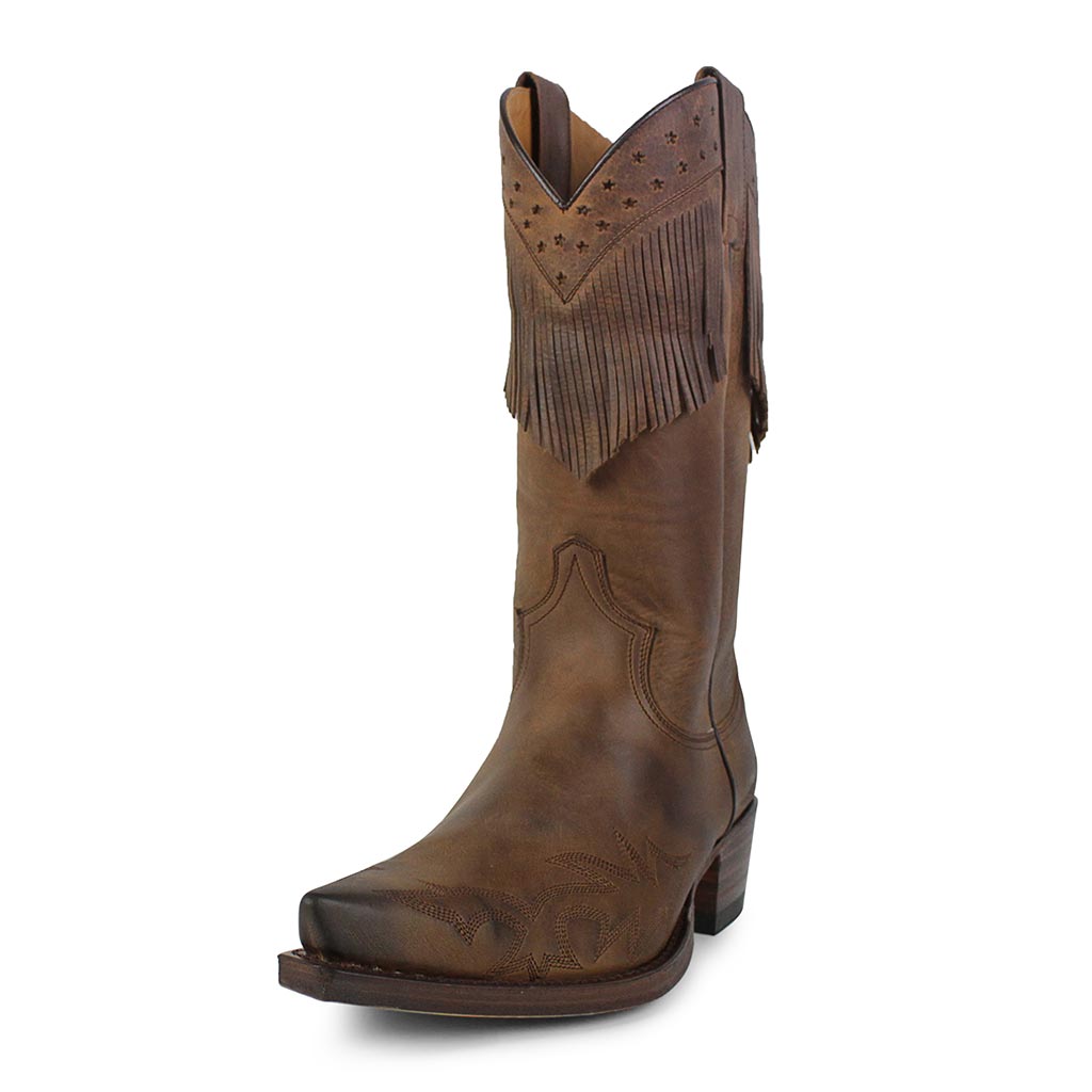 sendra-boots-8948-cuervo-floter-ours-cowboystiefel-braun-mit-fransen image 2