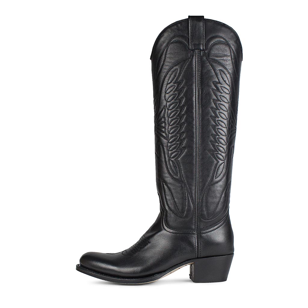 sendra-boots-8840-debora-salvaje-negro-leder-stiefel image 1