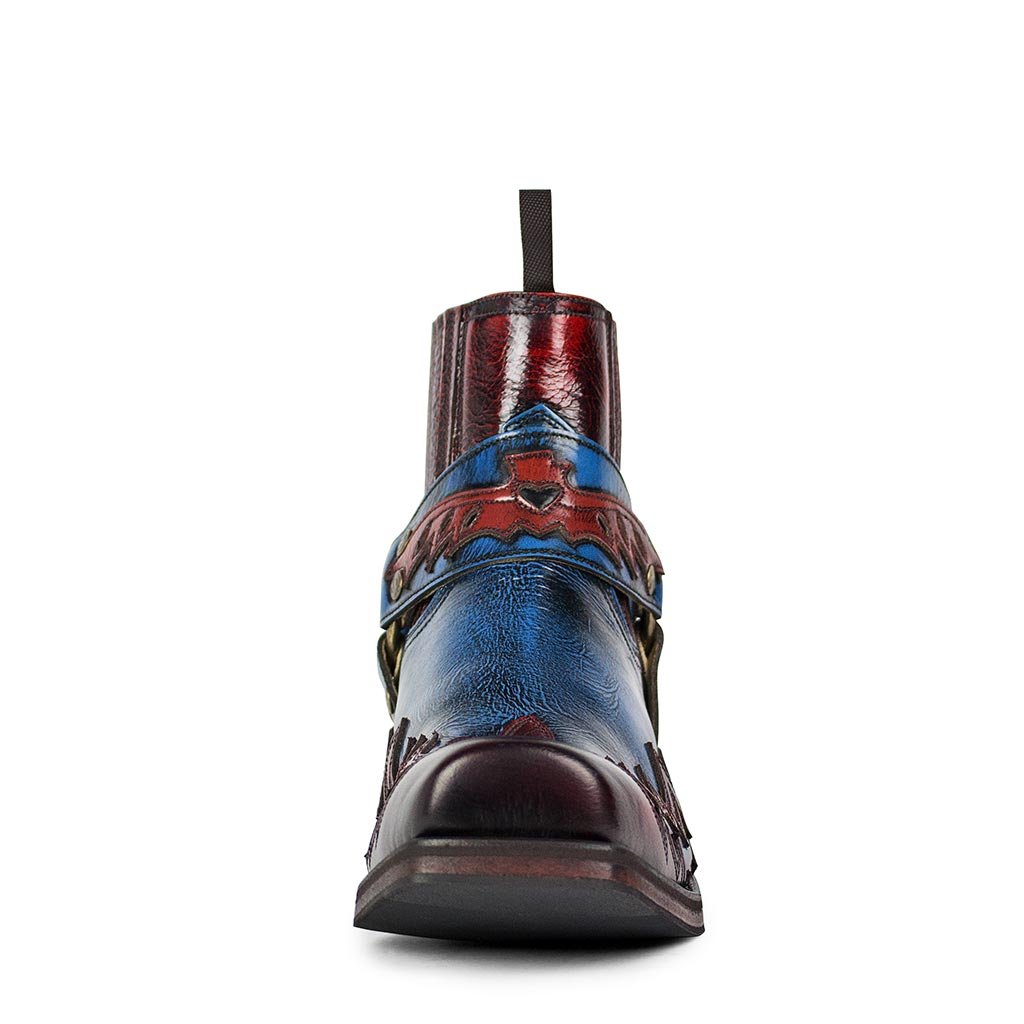 sendra-boots-13887-blues-hurricane-biker-stiefelette-blau-rot image 3