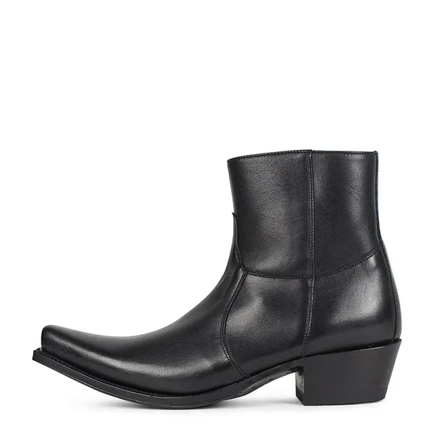 sendra-boots-5200-m-salvaje-negro-brillo-western-bootie-schwarz image 1