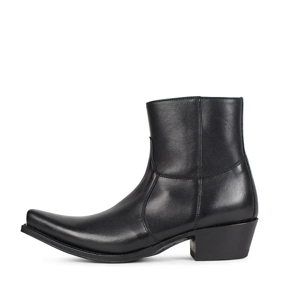 sendra-boots-5200-m-salvaje-negro-brillo-western-bootie-schwarz image 1