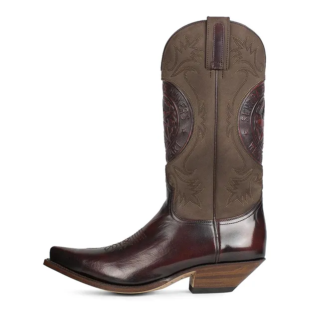 sendra-boots-2587-cuervo-florentic-fuchsia-nobuk-moka-cowboystiefel image 1