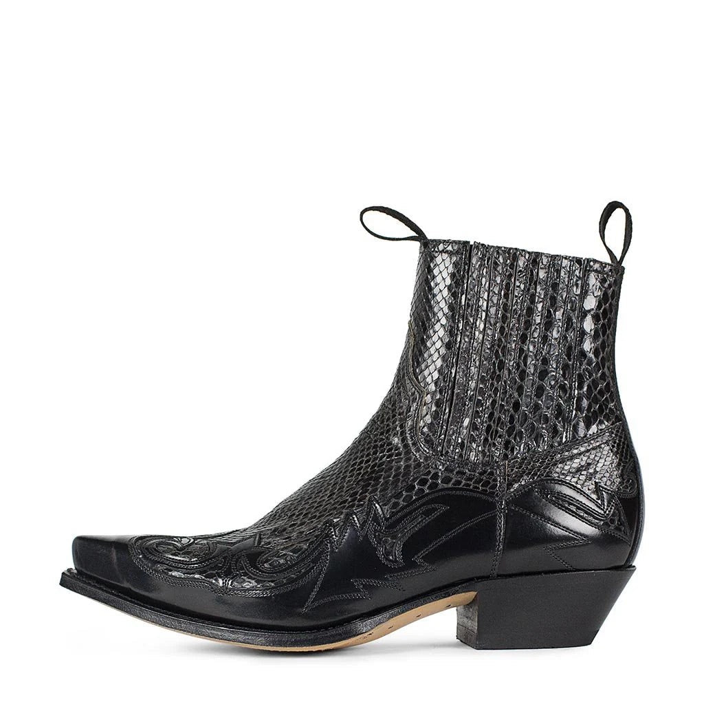 sendra-boots-4660p-cuervo-piton-exotic-stiefel-dunkelbraun-glanz-gr-e-44 image 1