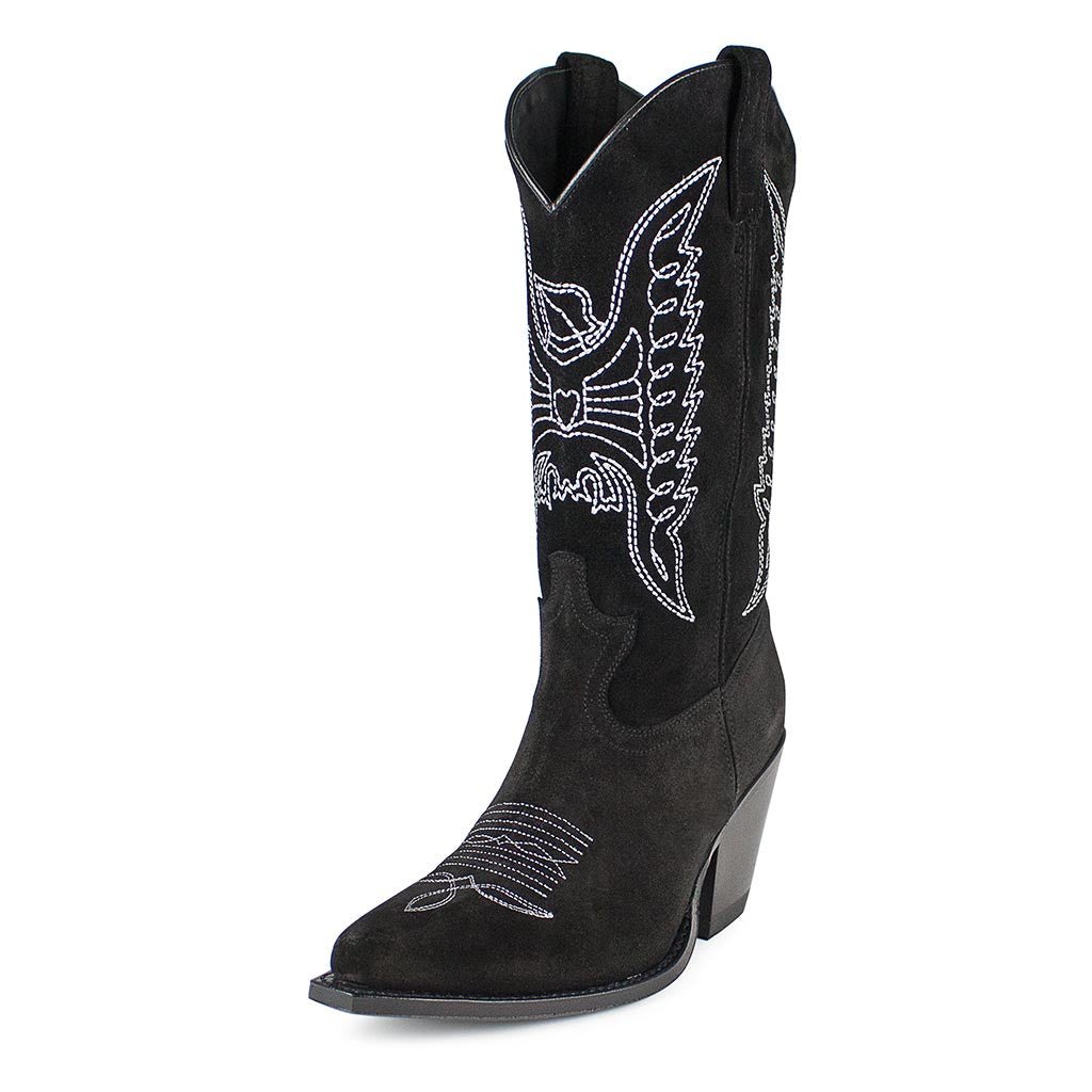 sendra-boots-16800-lula-serraje-negro-damen-cowboystiefel-schwarz-8-cm image 2