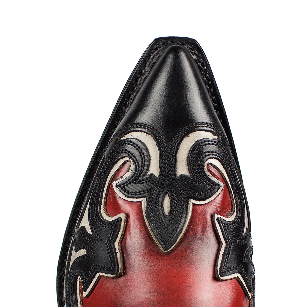 sendra-boots-17203-cuervo-herren-cowboystiefel-rot-schwarz image 5