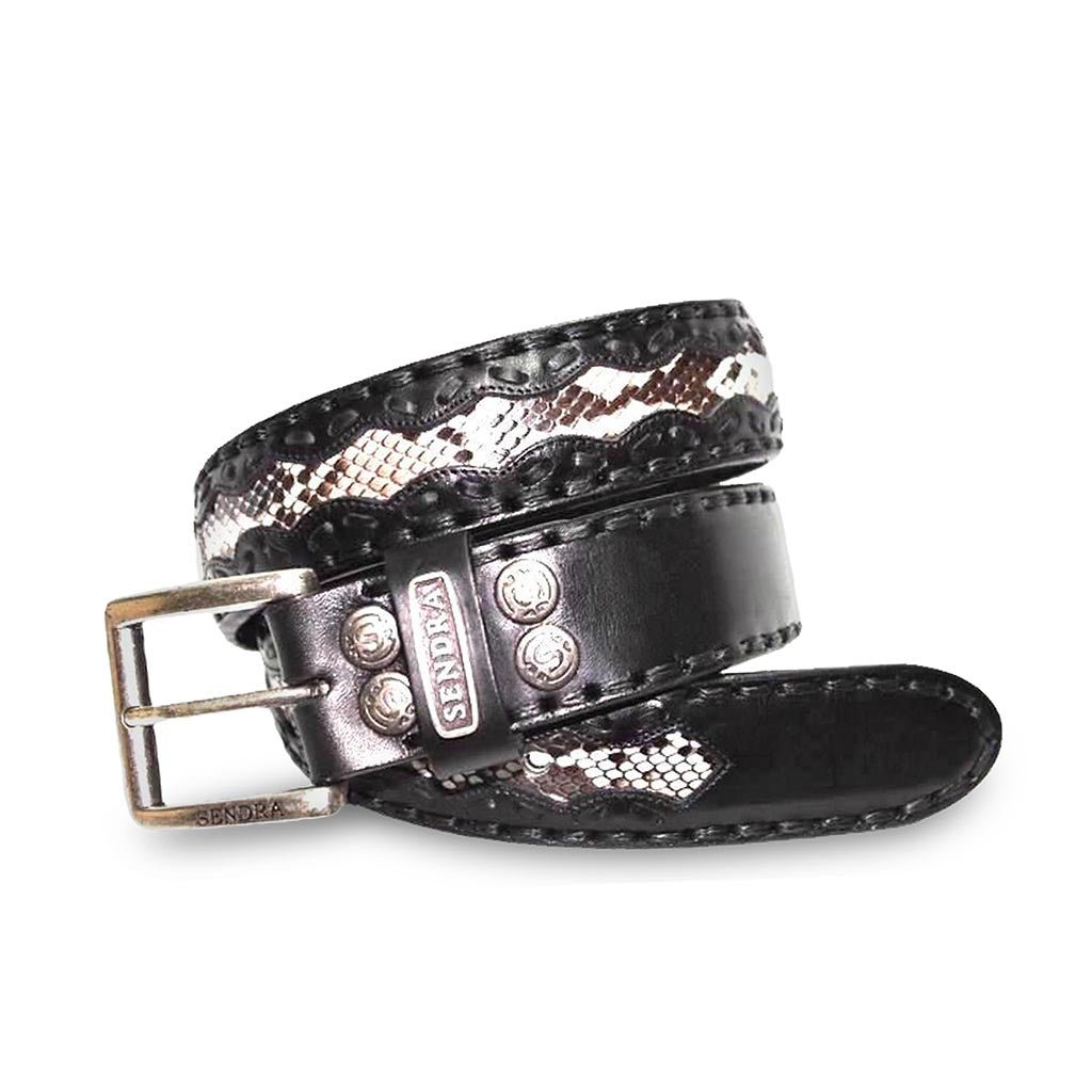 sendra-boots-8347-lederg-rtel-negro-piton-natural-4-cm image 1