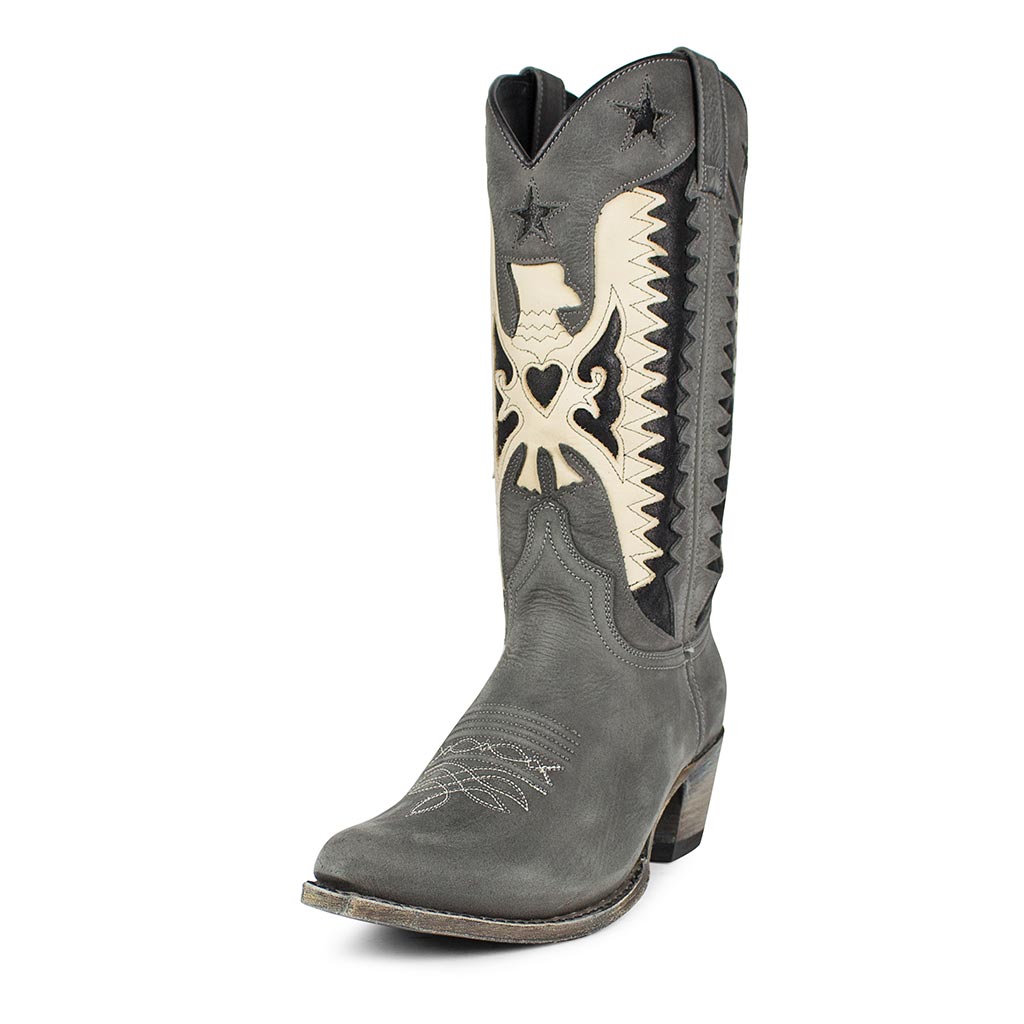 sendra-boots-14144-lia-flota-chaira-lavado-damen-cowboystiefel-grau-mit-adler-st image 2
