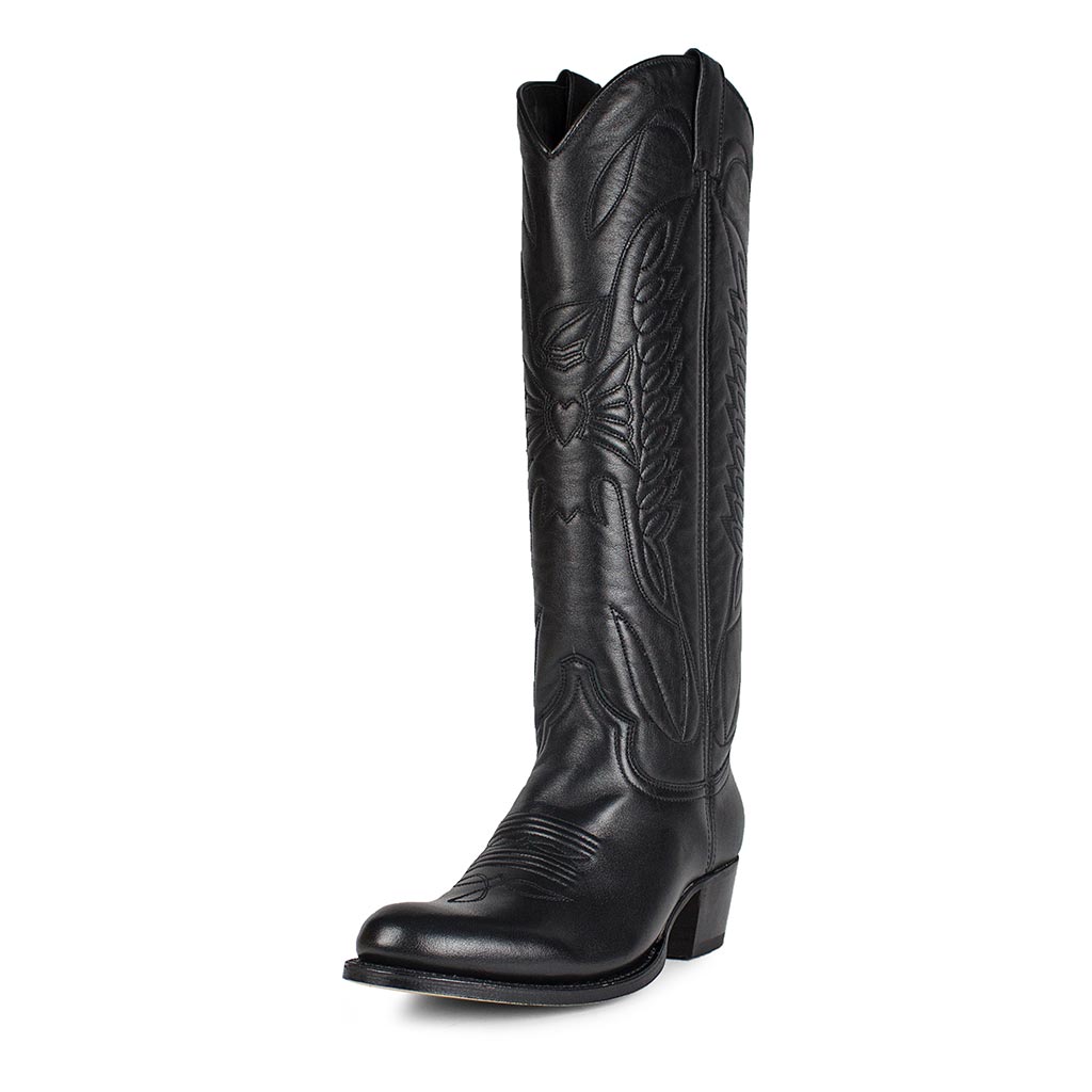sendra-boots-8840-debora-salvaje-negro-leder-stiefel image 2
