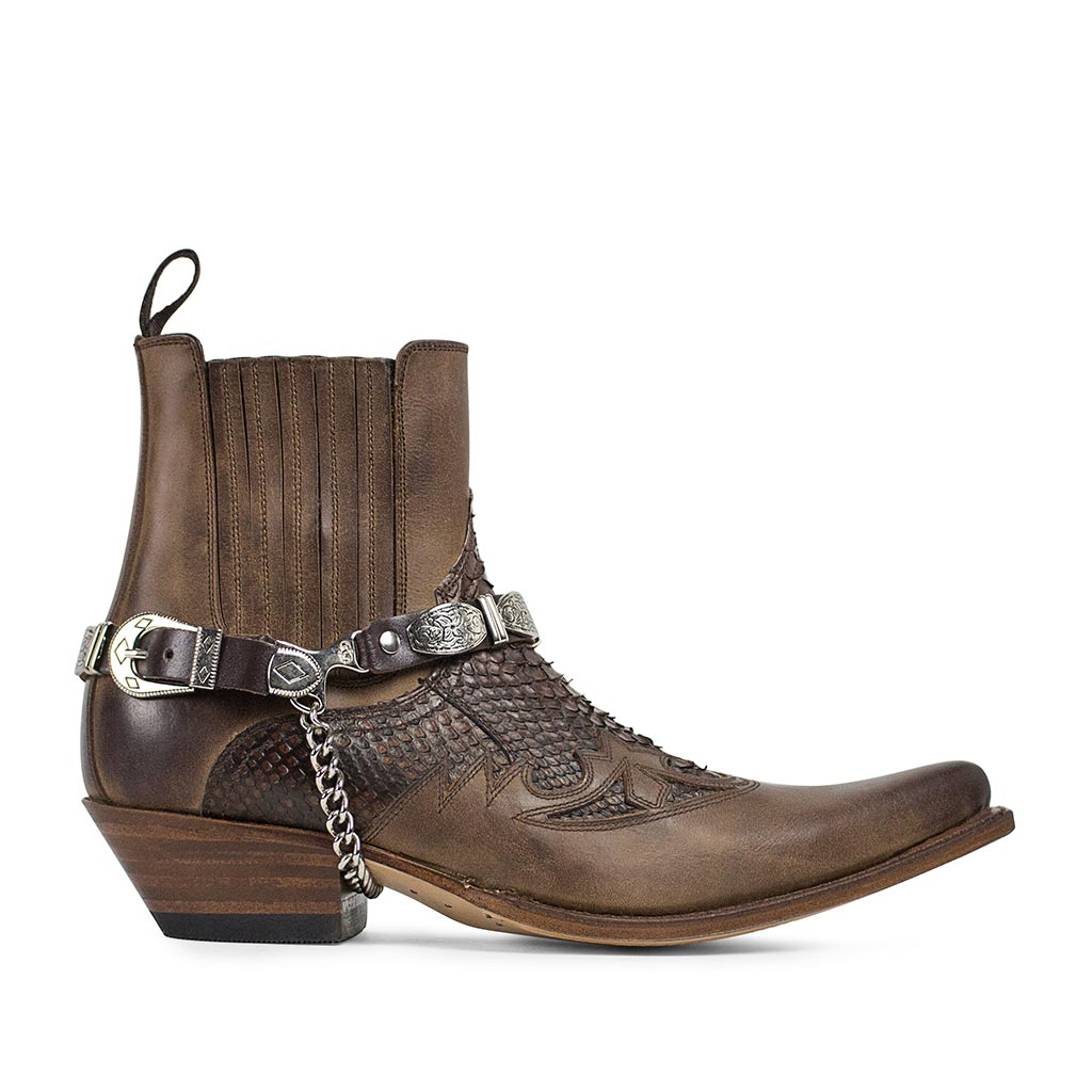 sendra-boots-arneses-charro-marr-n-n-quel-negro-stiefelriemen image 2