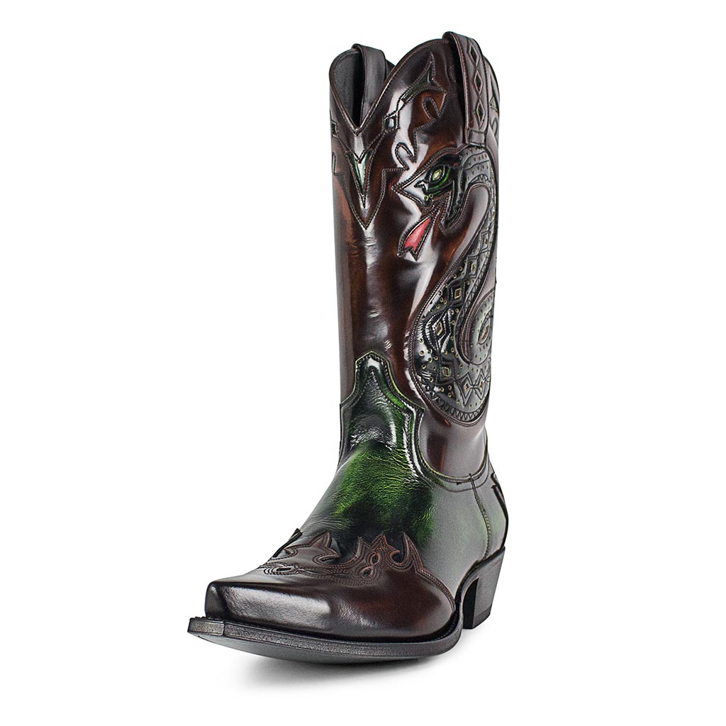 sendra-boots-3379-cuervo-denver-verde-flora-libano-cowboy-herren image 2