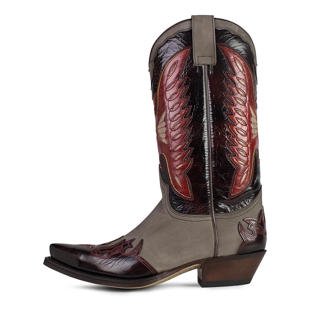 sendra-boots-18334-cuervo-herren-cowboystiefel-moka-fuchsia image 1