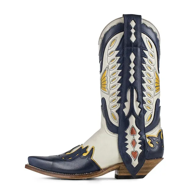 sendra-boots-4549-cuervo-cowboy-stiefel-palermo-navy image 1