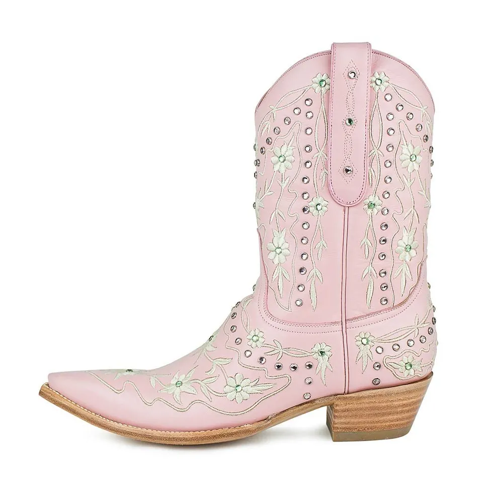 sendra-boots-marylin-rosa-damen-limited-edition-westernstiefel-mit-swarovski-kri image 1
