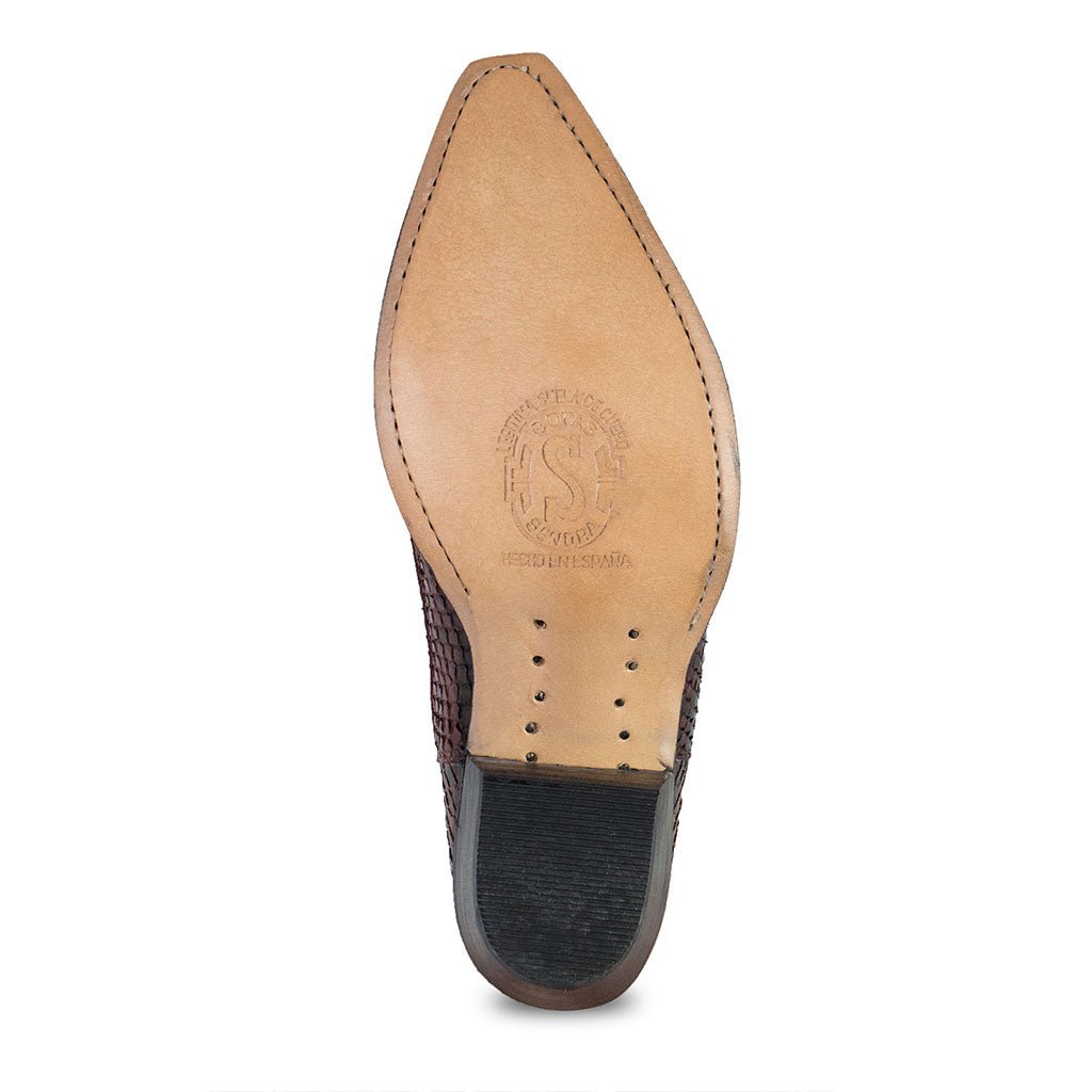 sendra-boots-4375-pico-piton-barriga-vino-exotic-boots-pythonleder-weinrot image 4