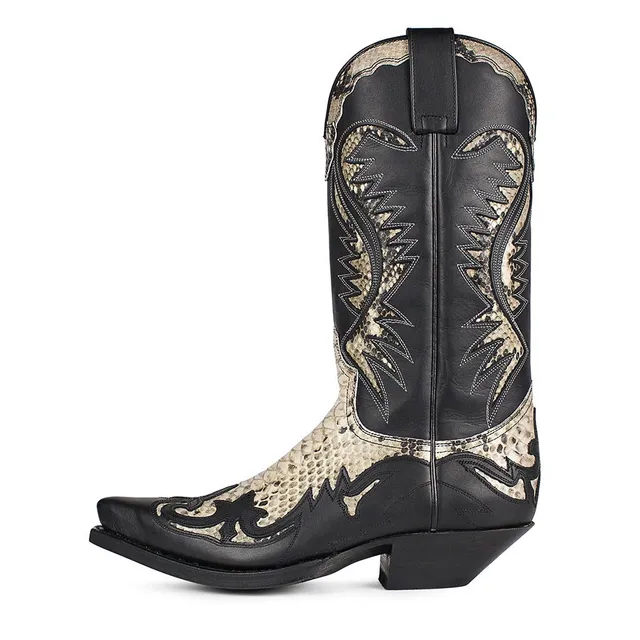 sendra-boots-6480-cuervo-cowboystiefel-aspid-natural-pull-oil-negro image 1