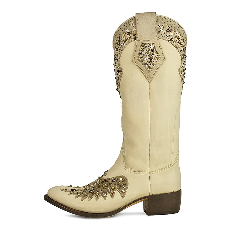 sendra-boots-9013-sara-flotter-off-white-damen-cowboy-stiefel image 1