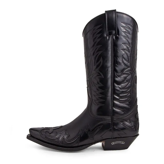 sendra-boots-3241-cuervo-western-stiefel-schwarz-glanz-matt image 1