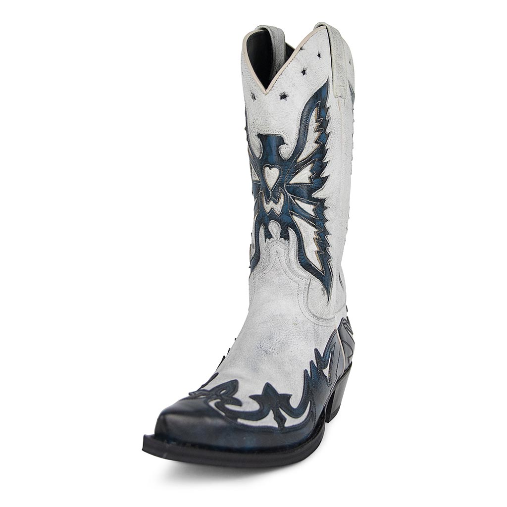 sendra-boots-6885-cuervo-barbados-blanco-borron-negro-cowboy-stiefel-herren-wei image 2