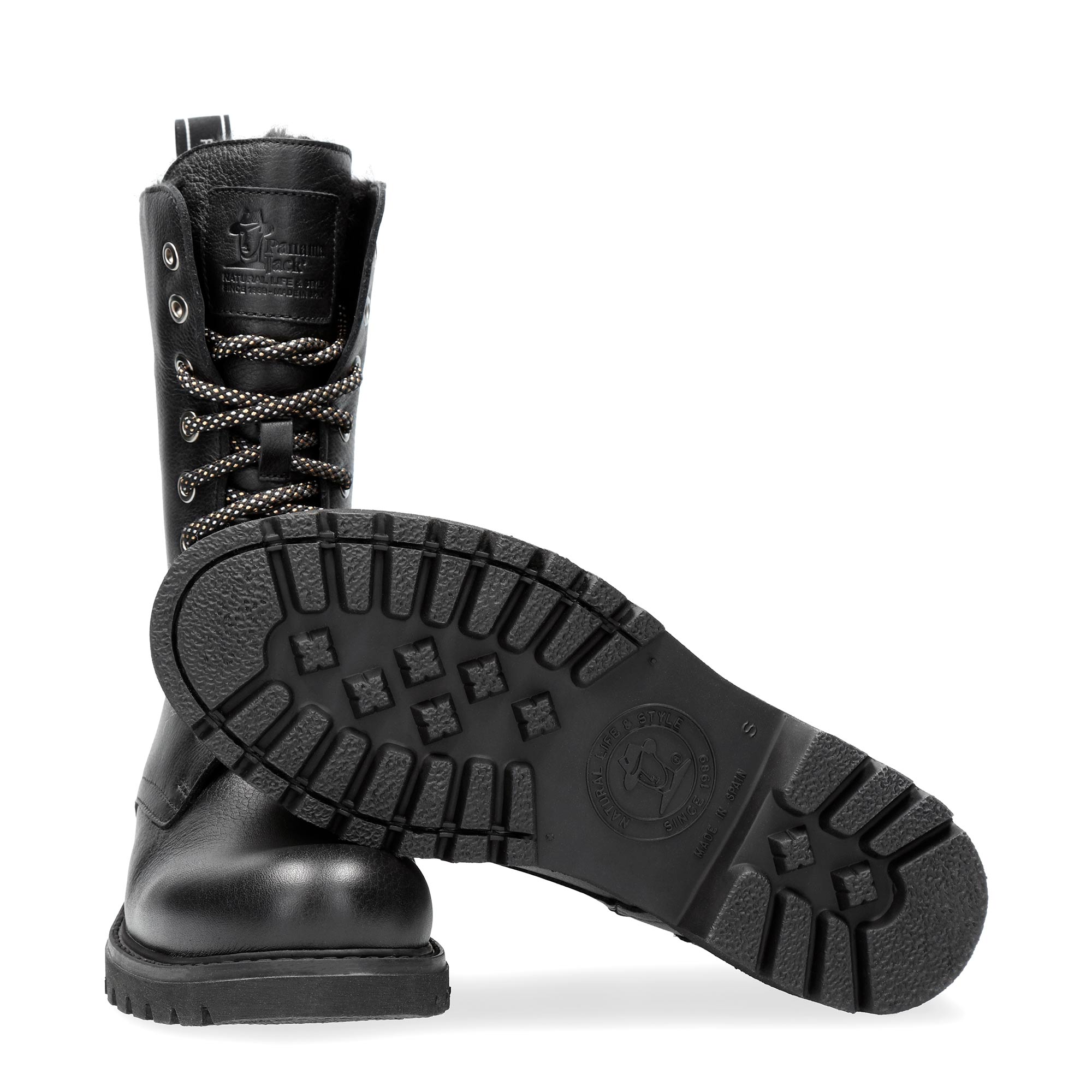 panama-jack-fiorela-b1-napa-negro-damenstiefel-flach-wasserdicht-schwarz image 5