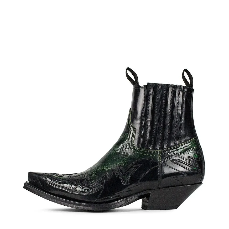 sendra-boots-16414-cuervo-florentic-negro-denver-verde-cowboystiefel image 1