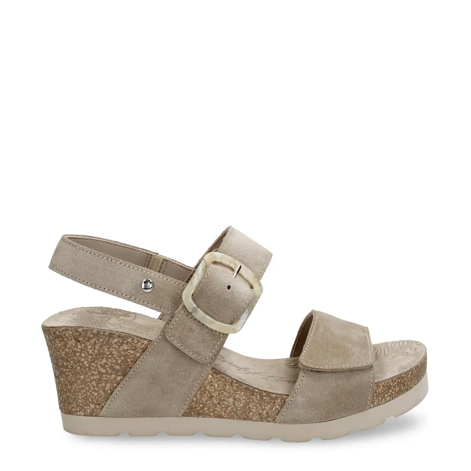 panama-jack-valle-b4-keilsandalette-velour-taupe image 1