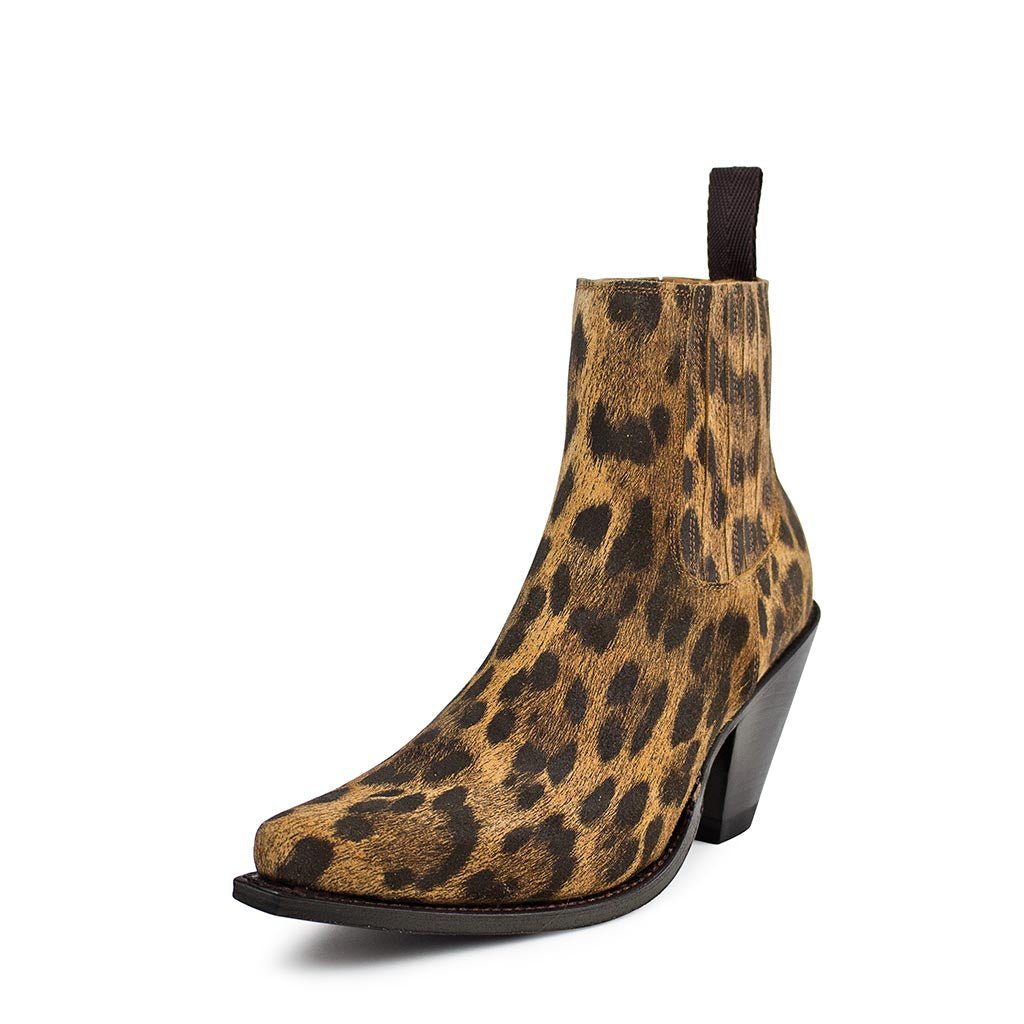 sendra-boots-16060-damen-cowboy-stiefelette-jaguar-orange-schwarz image 2