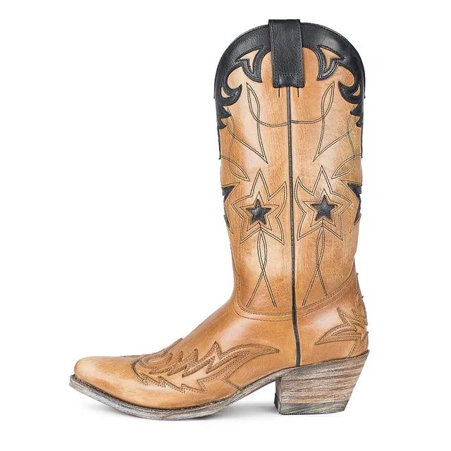 sendra-boots-12714-lia-vibrant-stone-westernstiefel-braun image 1