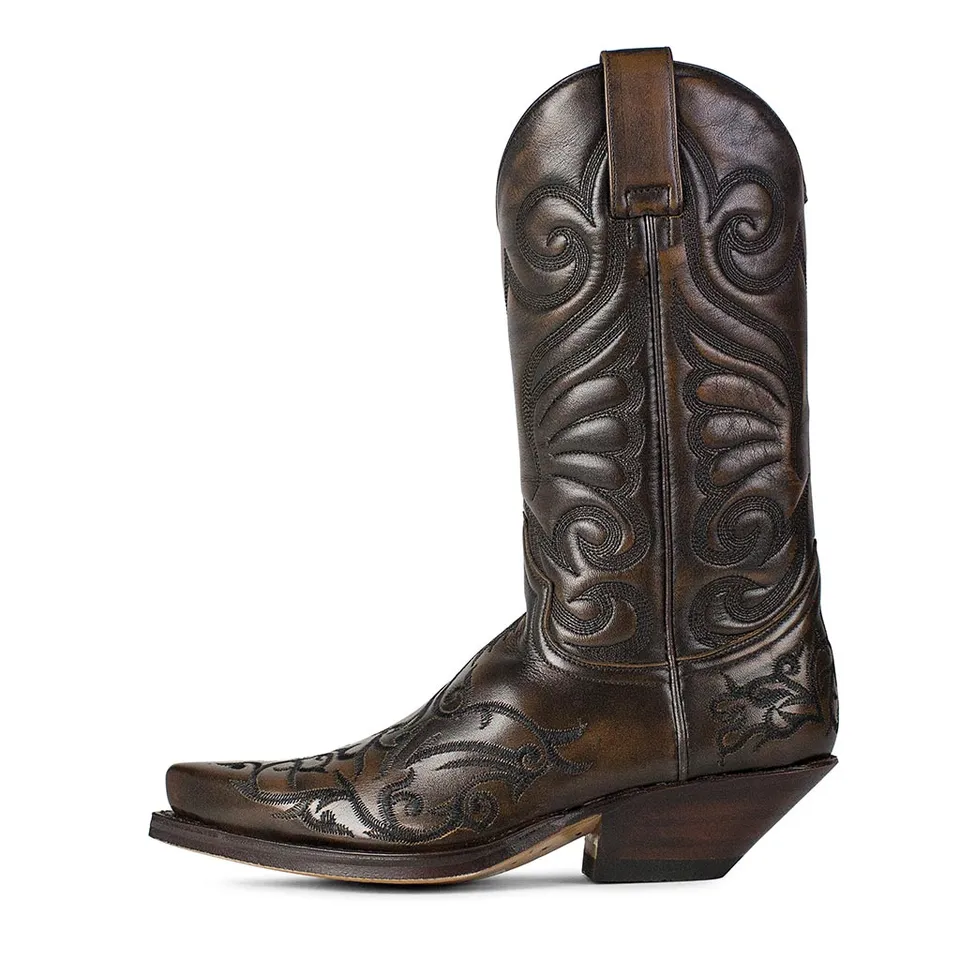 sendra-boots-s0044-6056-canela-hohe-braune-cowboy-stiefel-f-r-damen image 1