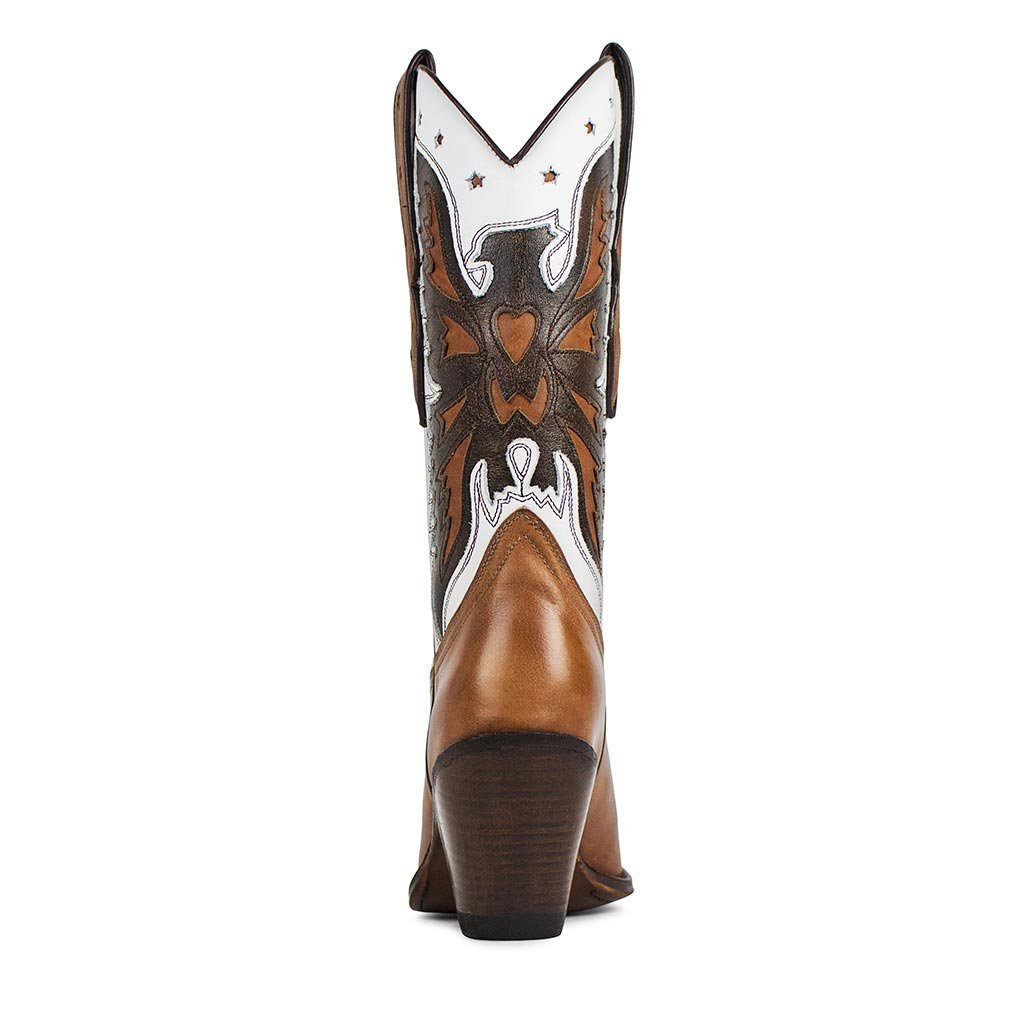 sendra-boots-5514-gorca-olimpia-cowboystiefel-braun-weiss image 4