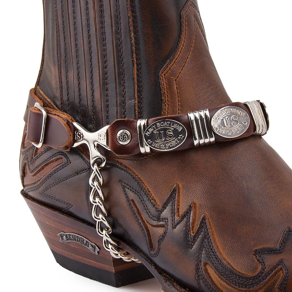 sendra-arnes-54-brown-plata-stiefel-harness-deko image 2