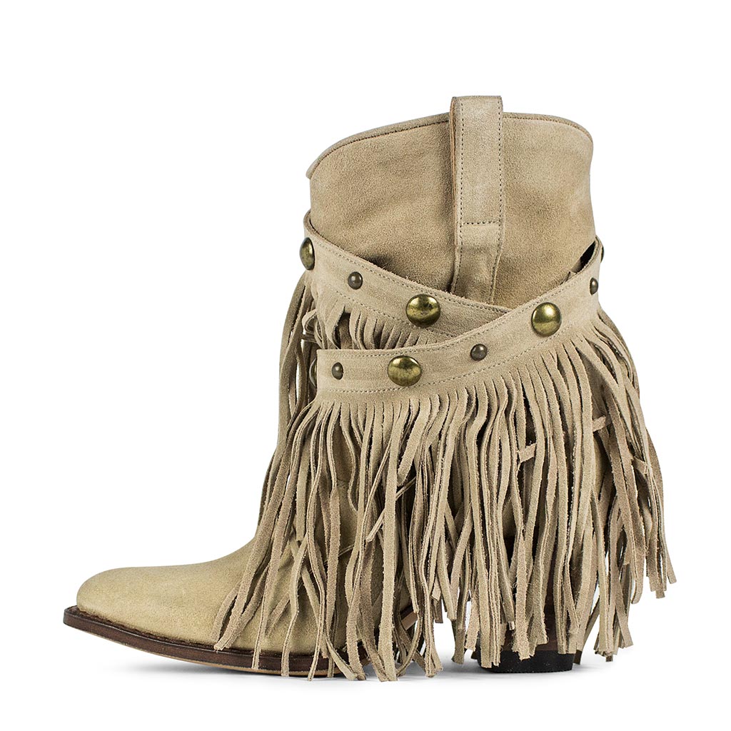 sendra-boots-s0053-8991-serraje-bamby-fransen-stiefel-grau image 1