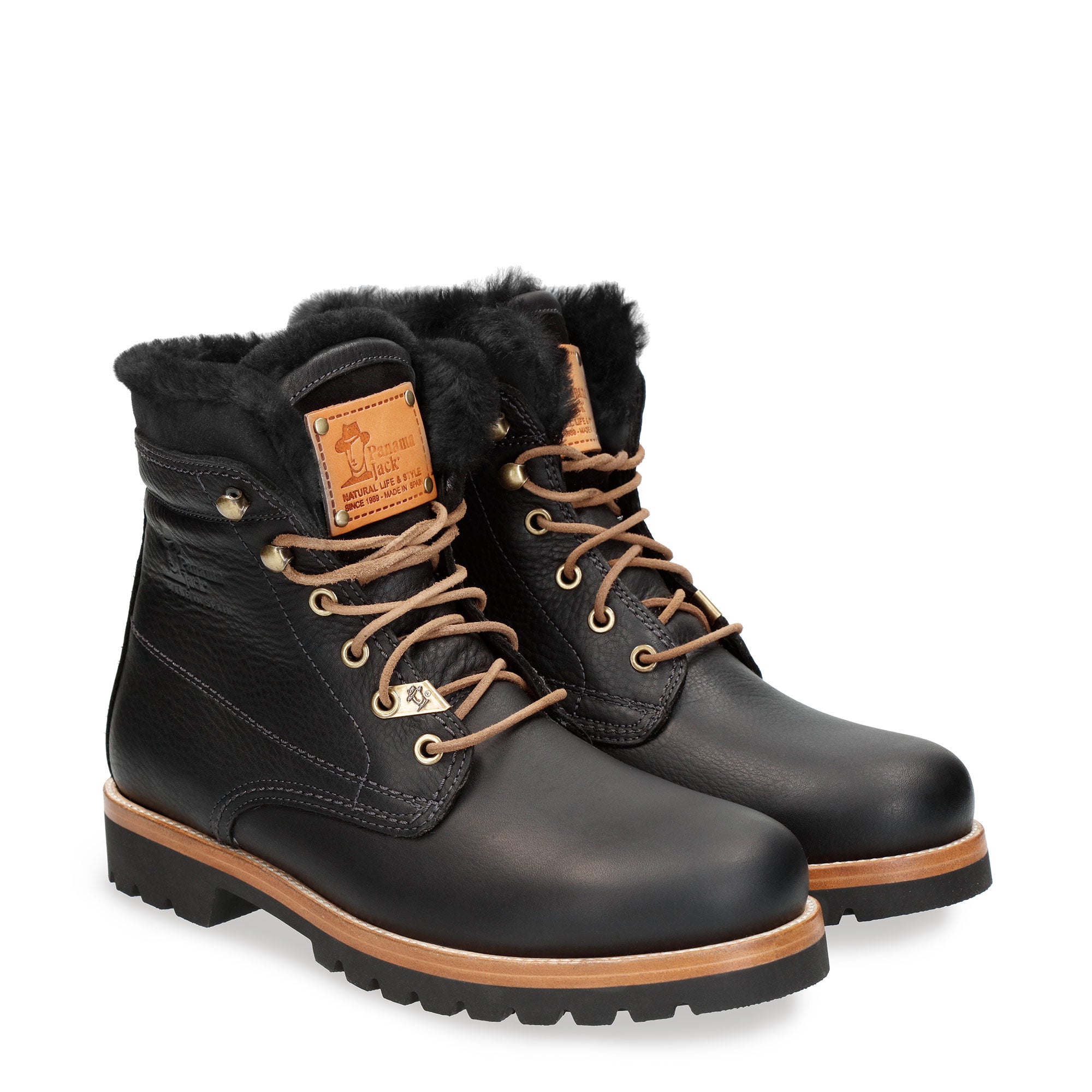 panama-jack-p03-aviator-igloo-c18-herrenboot-napa-grass-schwarz-lammfell image 3
