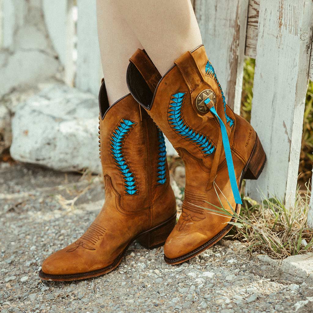 sendra-boots-10041-debora-nl-flota-ours-lavado-damen-cowboystiefel-braun-t-rkis image 8