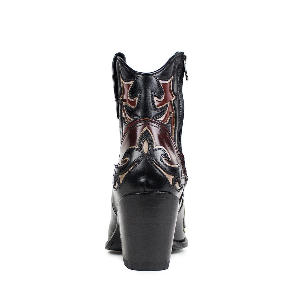sendra-boots-17134-lula-flora-damen-bot-n-rot-schwarz-mit-7-5-cm-absatz image 4