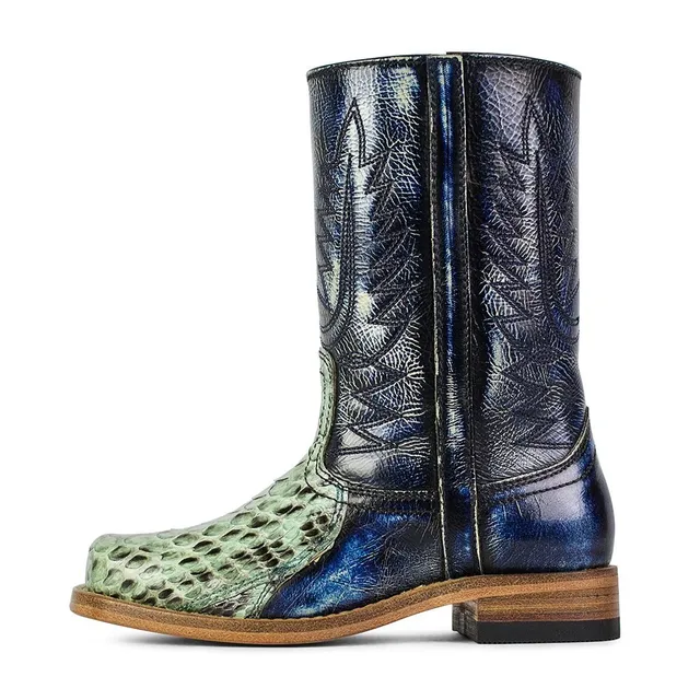 sendra-boots-5873n-kinder-cowboystiefel-blau-python-denver image 1