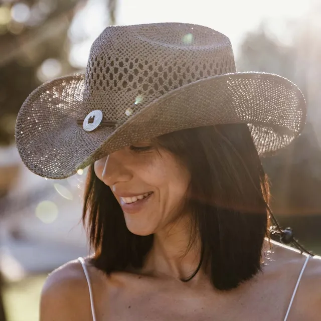 sendra-boots-sombrero-flor-tostado-strohhut-country image 1