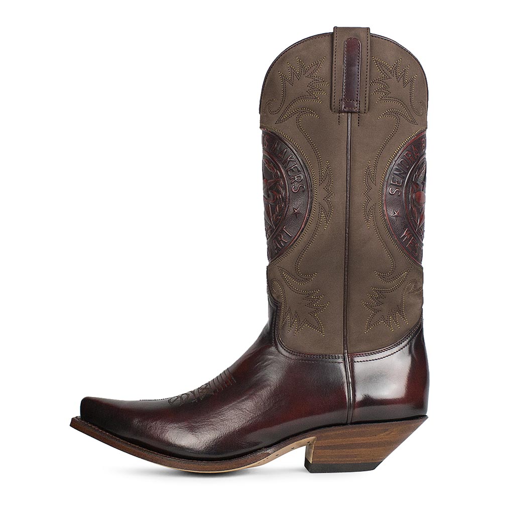 sendra-boots-2587-cuervo-florentic-fuchsia-nobuk-moka-cowboystiefel image 1
