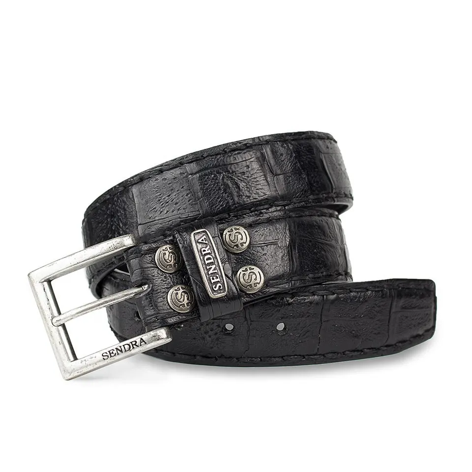 sendra-boots-5275-c-coco-fuscus-negro-krokodilleder-g-rtel-4-cm image 1