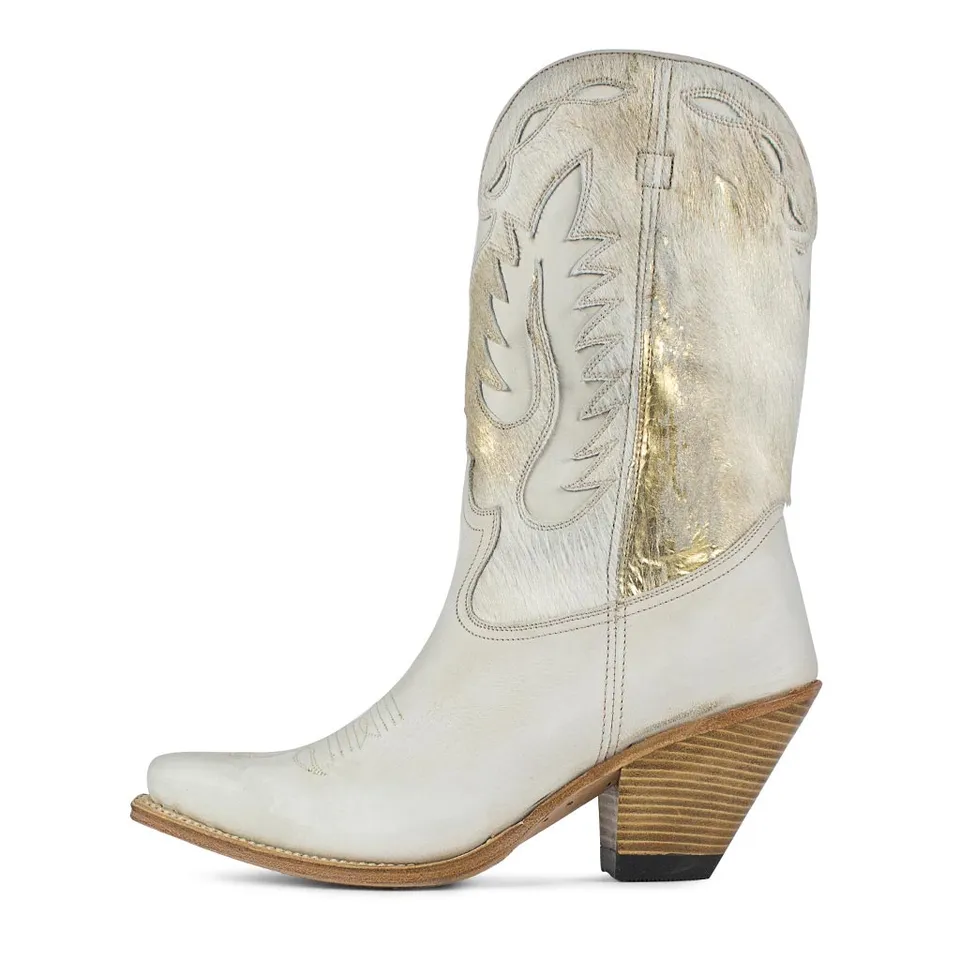 sendra-boots-18833-lula-flota-off-white-lava-pony-lame-white-c63-damen-stiefelet image 1