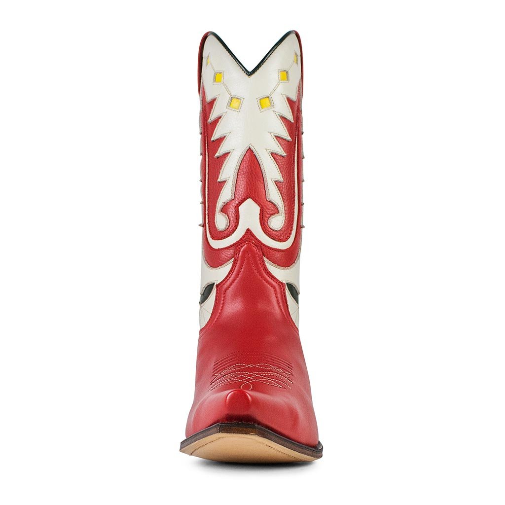 sendra-boots-17650-judy-salvaje-fragola-cowboy-stiefel-wei-rot-4-5-cm image 3