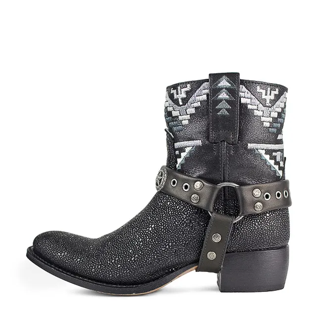 sendra-boots-11418-sara-imit-mantaraya-negro-pol-cowboy-boots-damen image 1