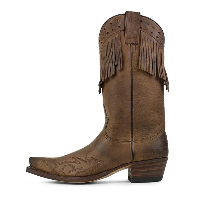 sendra-boots-8948-cuervo-floter-ours-cowboystiefel-braun-mit-fransen image 1