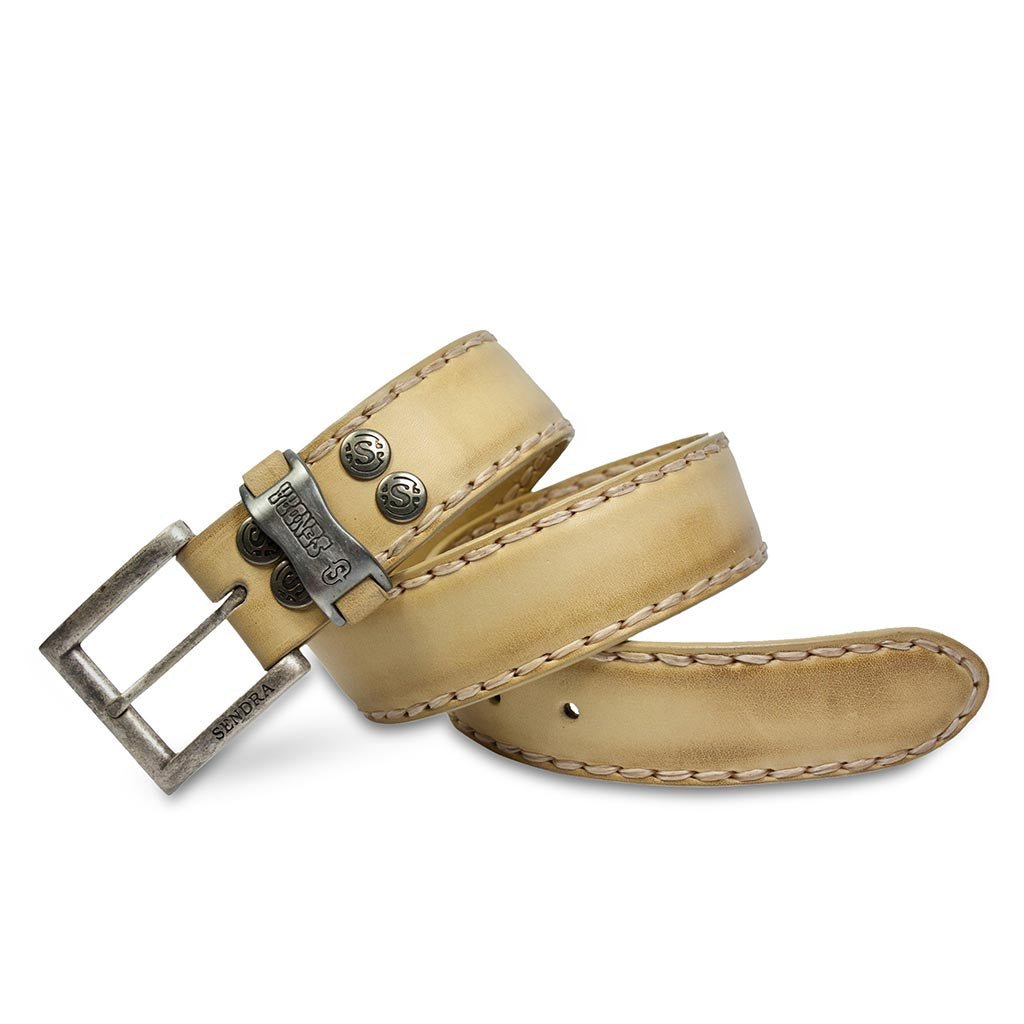 sendra-8563-lederg-rtel-box-brass-crepe-4-cm image 1