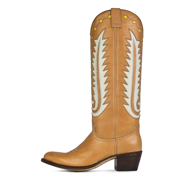 sendra-boots-18363-debora-nl-salvaje-miele-damen-cowboystiefel-hoch image 1